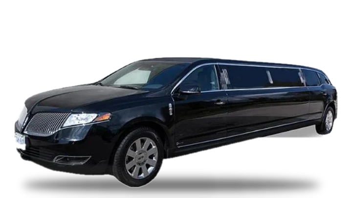 Black stretch Lincoln limousine